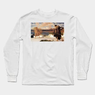 Greek Girls Playing Ball by Frederic Leighton Long Sleeve T-Shirt